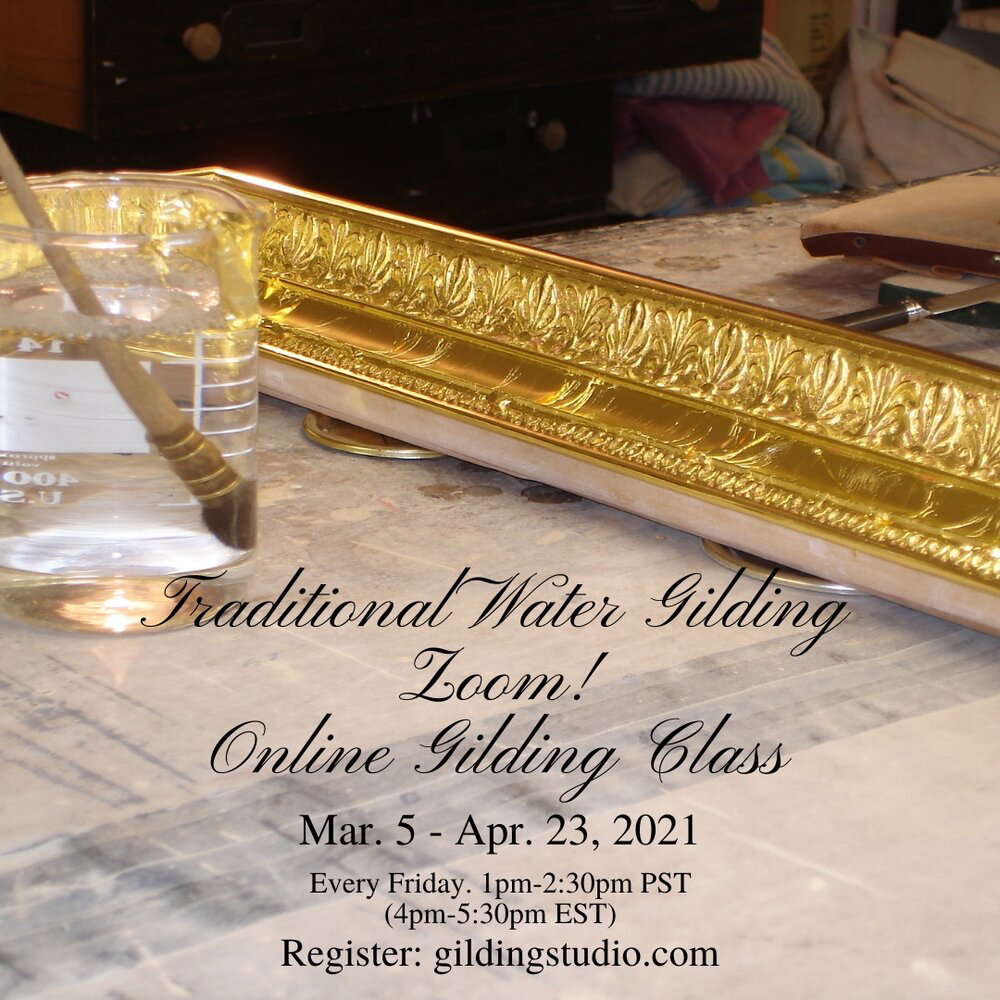 Water gilding gold leaf classes