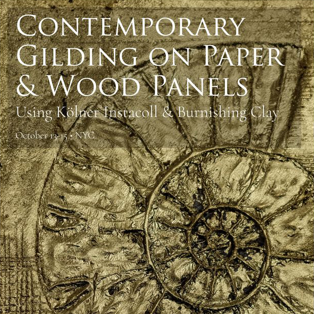 Contemporary Gilding on Paper & Wood Panels workshop, October 13-15, NYC