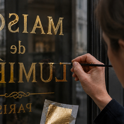 Gilding on glass