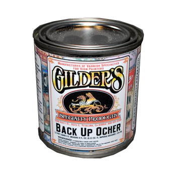 Back up paint for glass gilding