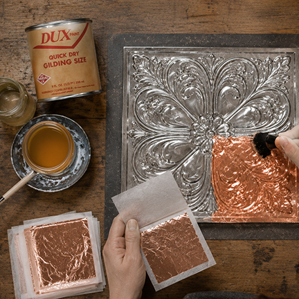 How to copper leaf with oil size