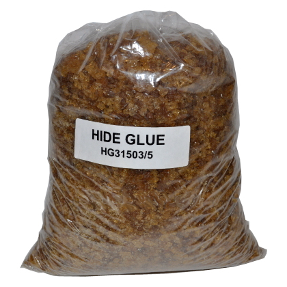 Animal hide glue for gold leafing