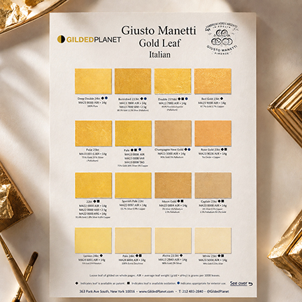 Nazionale metal leaf color chart