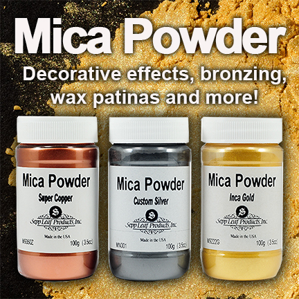 Mica powder for bronzing and faux effects