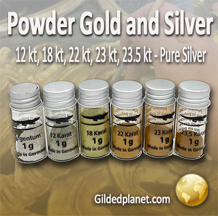 Gold leaf powder and dust