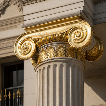 Exterior Gilding on Stone Surfaces