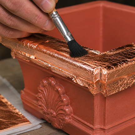 Using Silver leaf with water based size